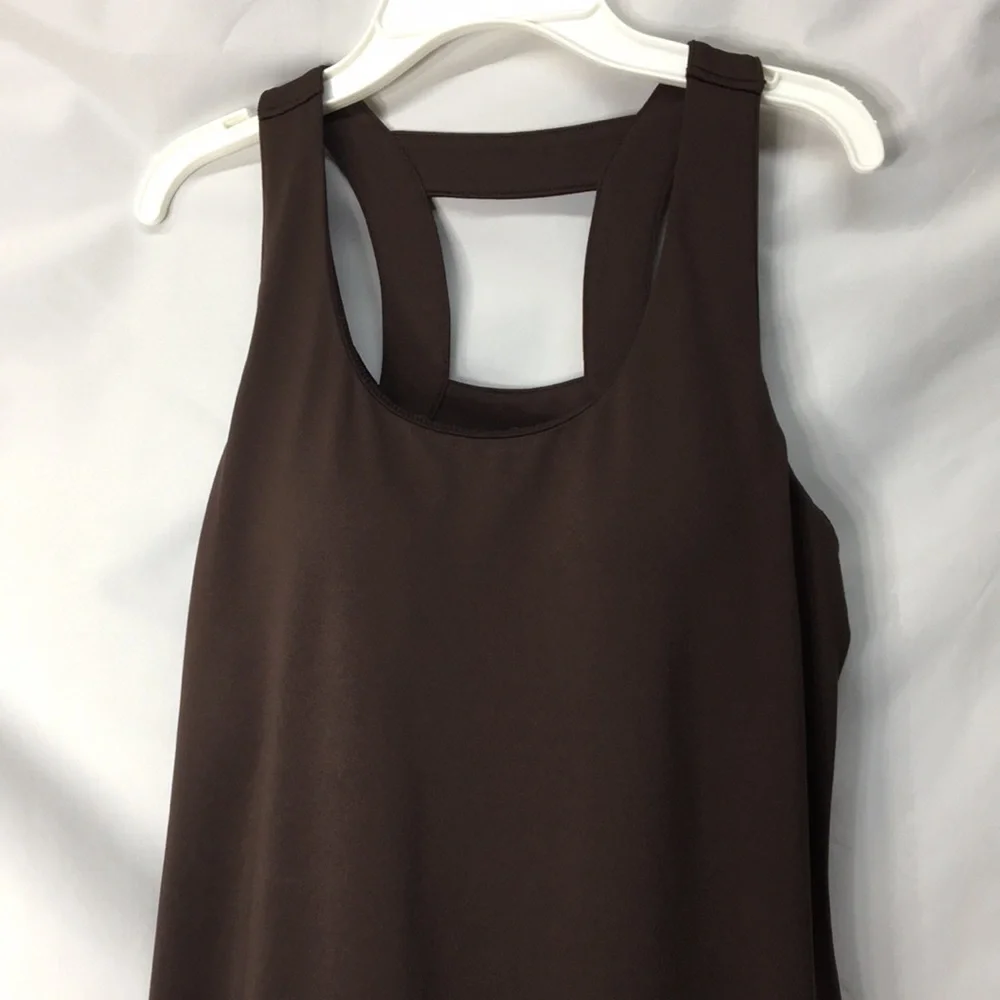 Athleta Women’s Brown Whirlwind Racerback Dress Size S Like-NEW Condition - Picture 3 of 10